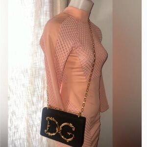 Black and Gold Designer Shoulder Bag